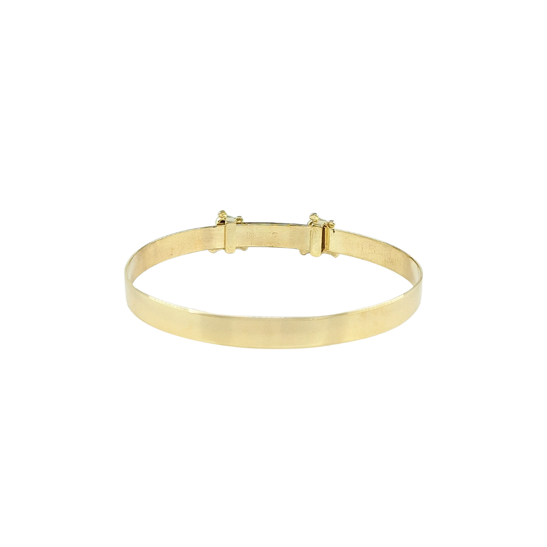 9ct Yellow Gold Teddy Expanding Baby Bangle