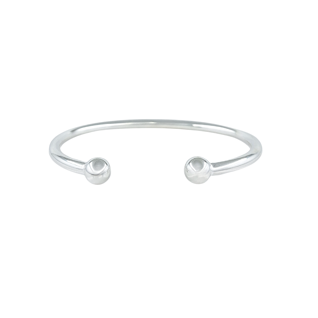 Silver 4mm Torque Bangle