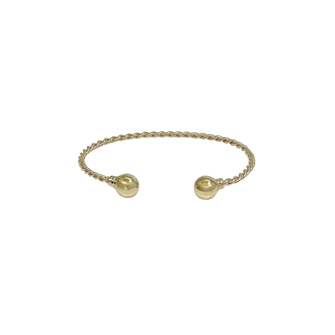 9ct Yellow Gold Bay Torque Bangle