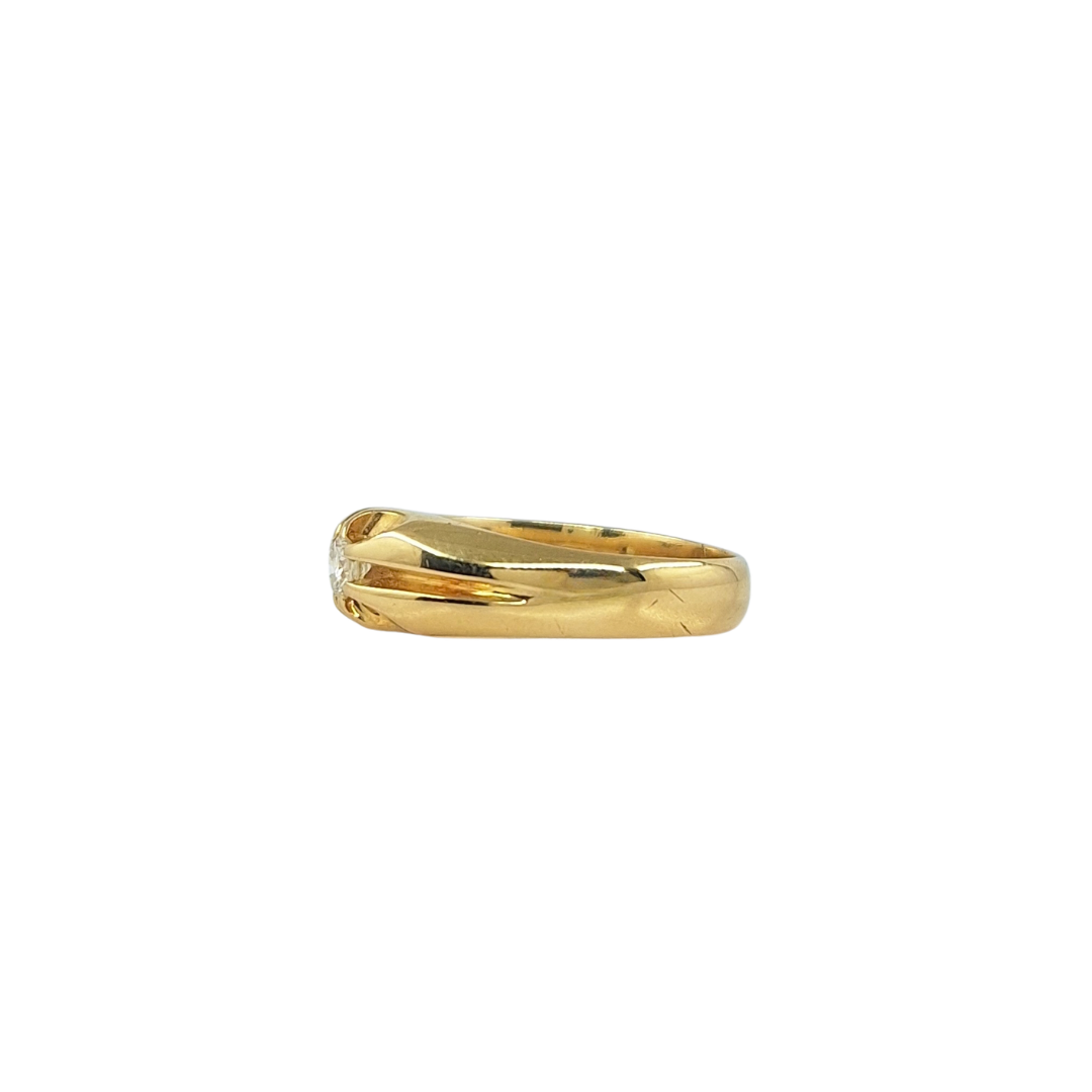18ct Yellow Gold Diamond Gypsy Ring