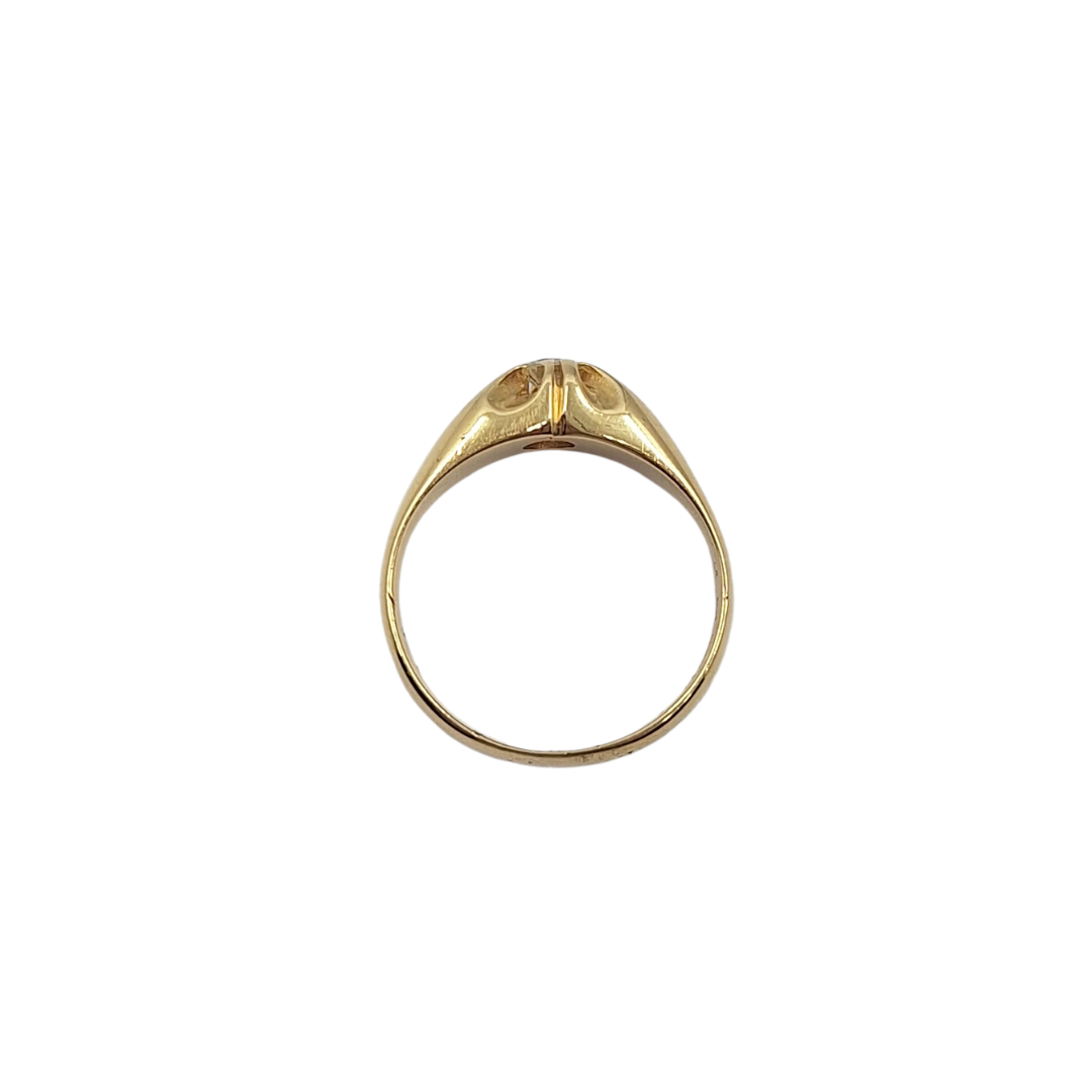 18ct Yellow Gold Diamond Gypsy Ring