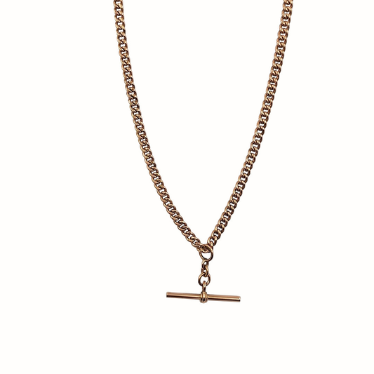 9ct Rose Gold Albert Chain 20"