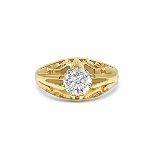Gents 9ct Gold Ethical Diamond Ring 1.33ct