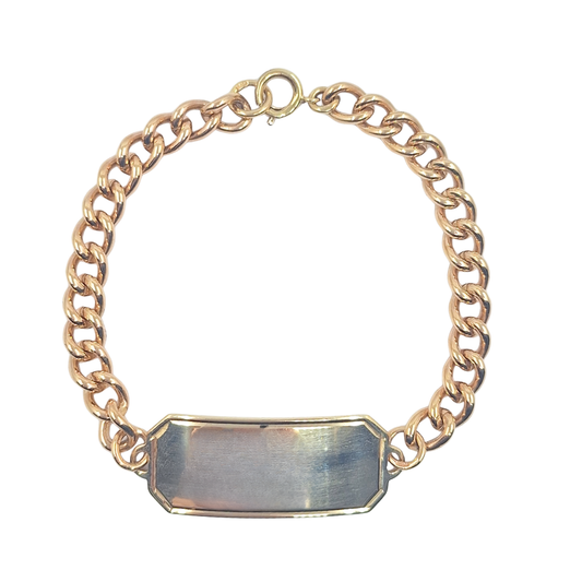 9ct Yellow Gold Ladies ID Bracelet