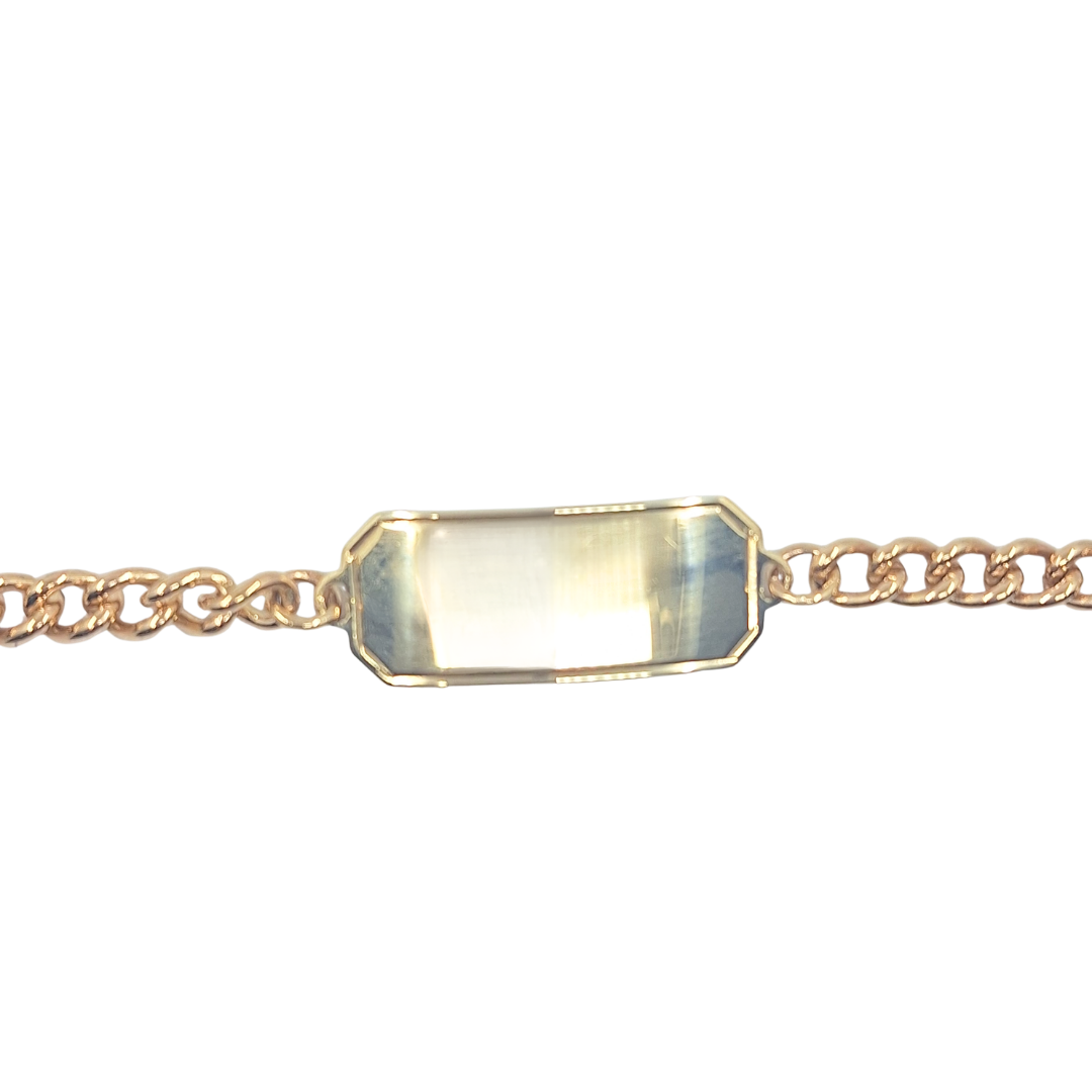 9ct Yellow Gold Ladies ID Bracelet