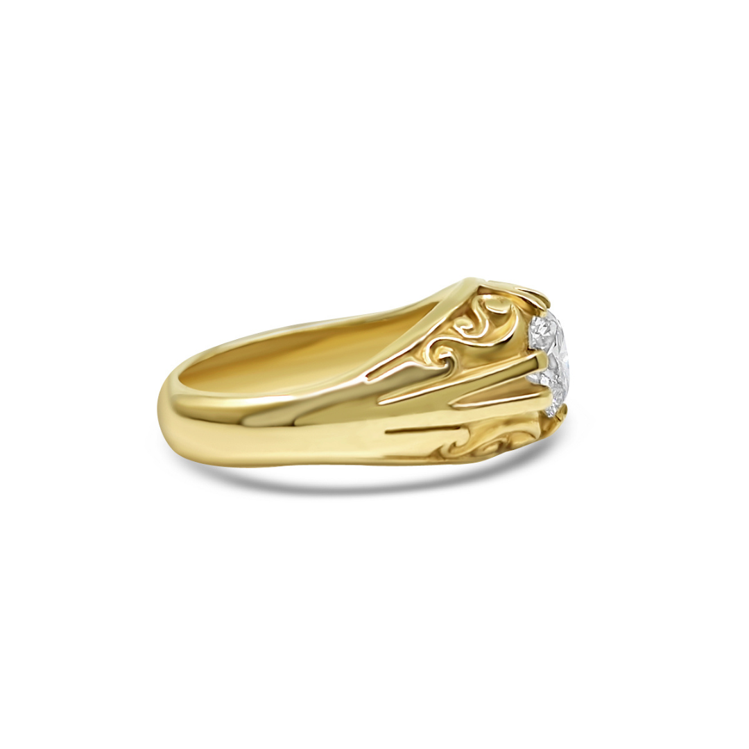 Gents 9ct Gold Ethical Diamond Ring 1.33ct