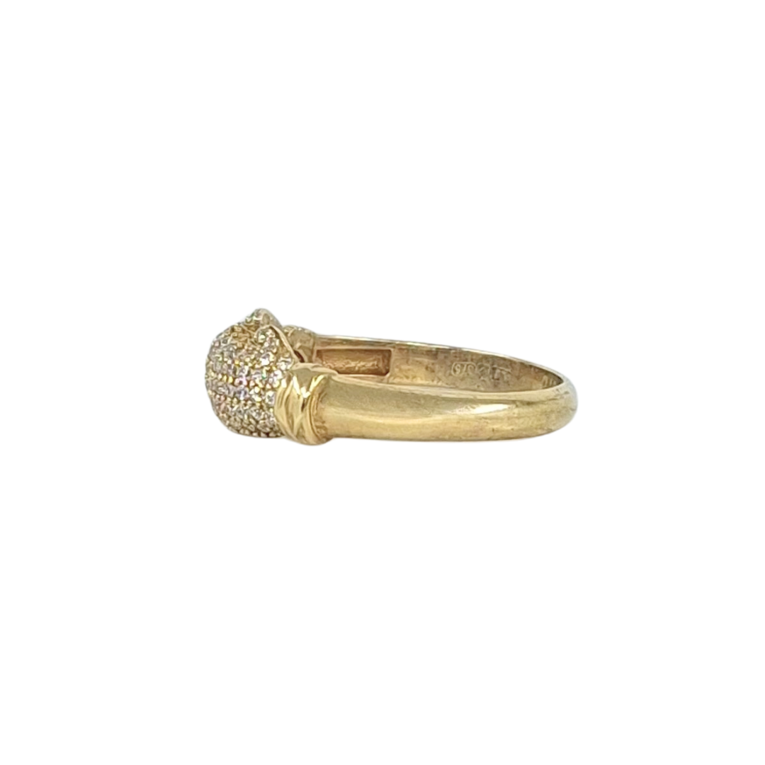 9ct Yellow Gold CZ Boxing Glove Ring