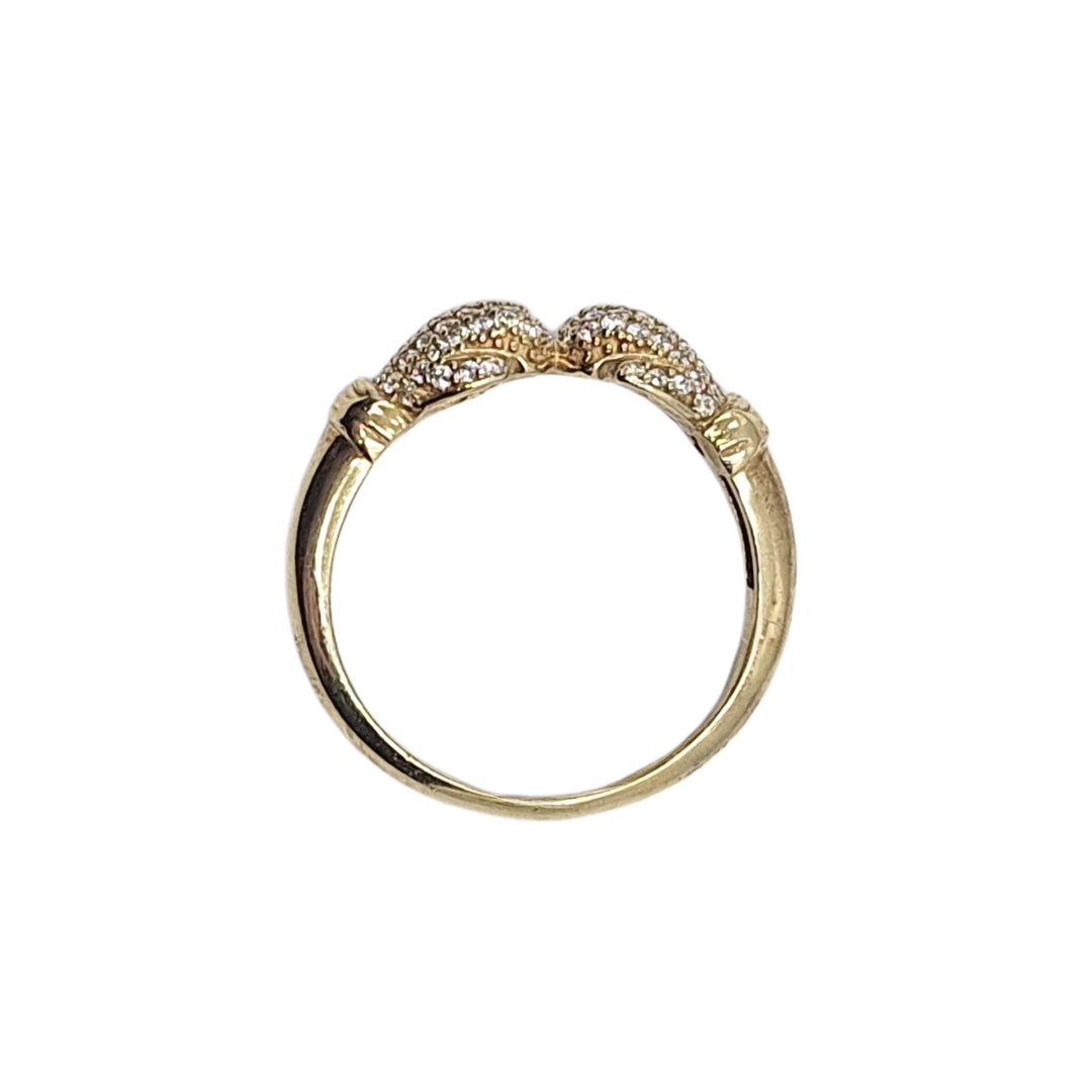 9ct Yellow Gold CZ Boxing Glove Ring