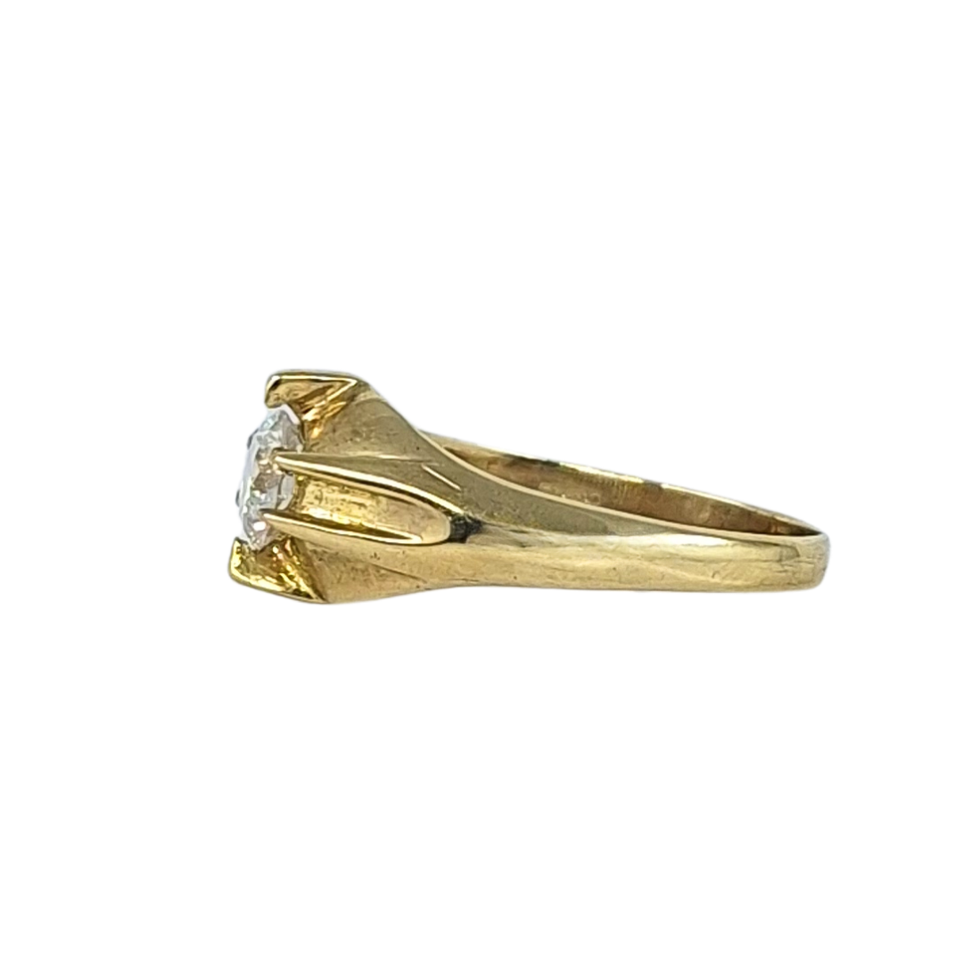 9ct Yellow Gold CZ Gypsy Ring