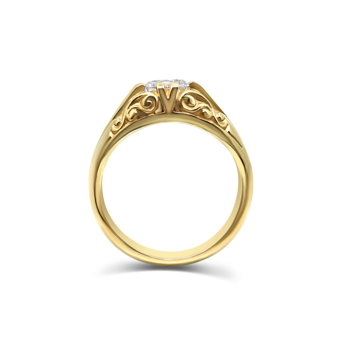 Gents 9ct Gold Ethical Diamond Ring 1.33ct