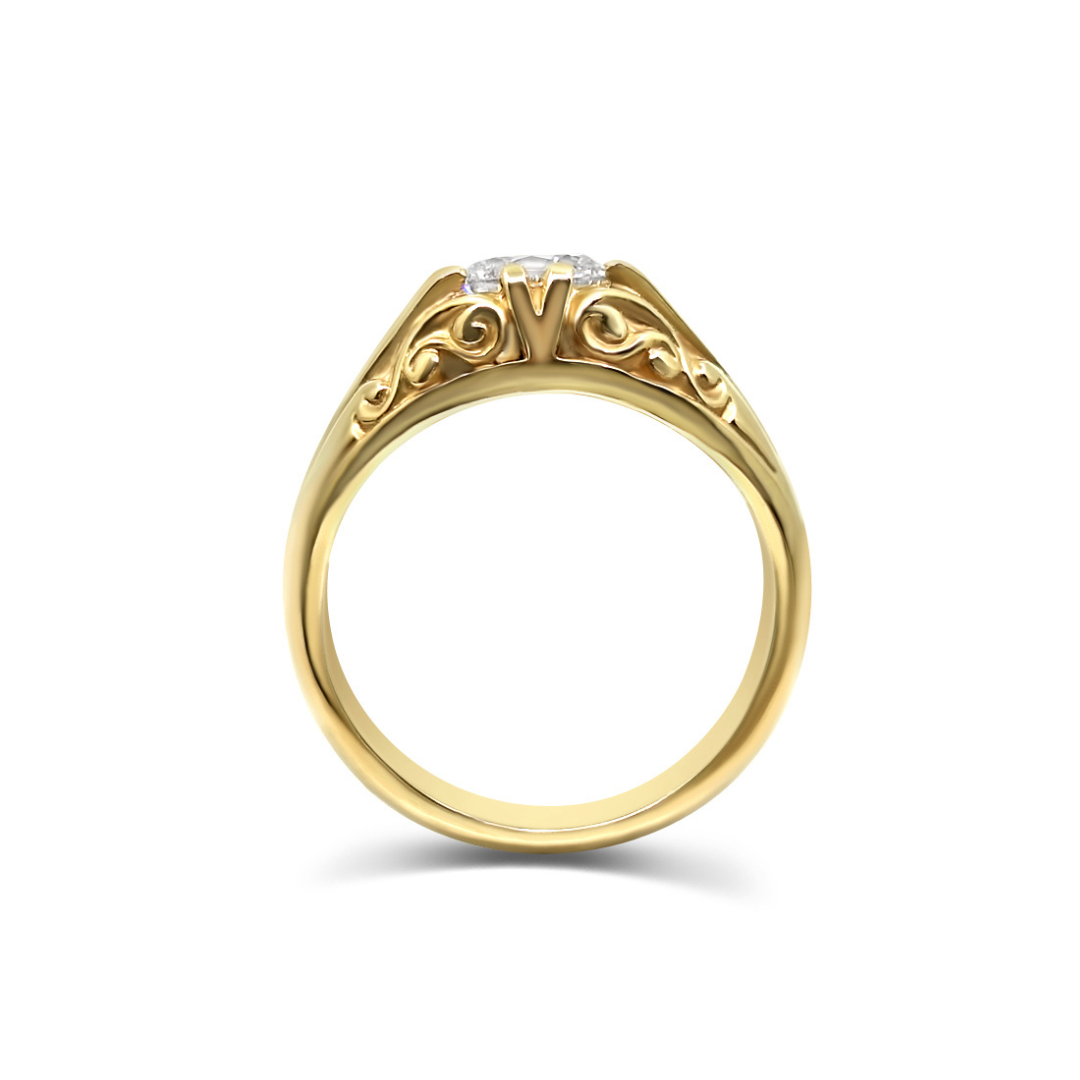 Gents 9ct Gold Ethical Diamond Ring 1.64ct
