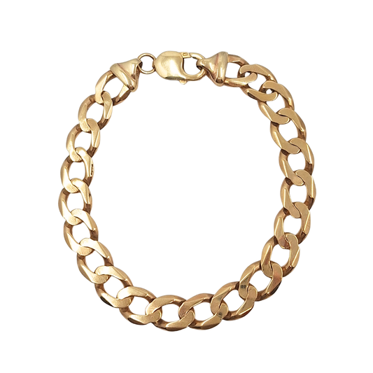 9ct Yellow Gold 9" Curb Bracelet