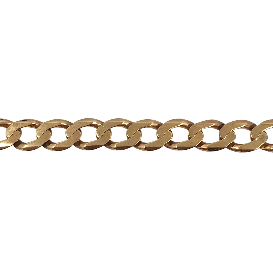 9ct Yellow Gold 9" Curb Bracelet