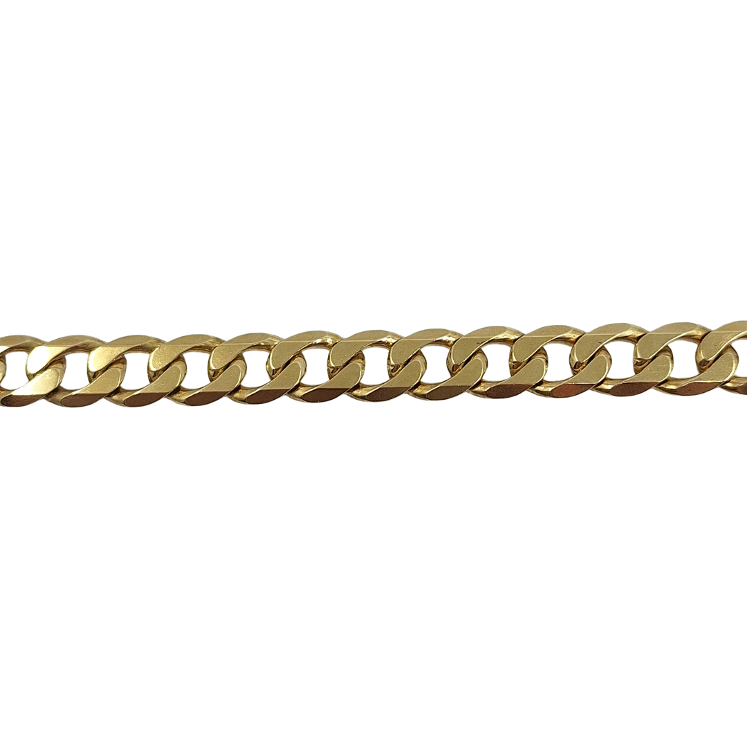 9ct Yellow Gold 9" Curb Bracelet