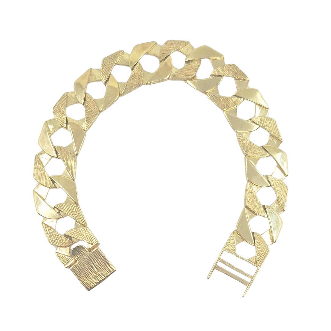 9ct Yellow Gold Chaps Bracelet 9"