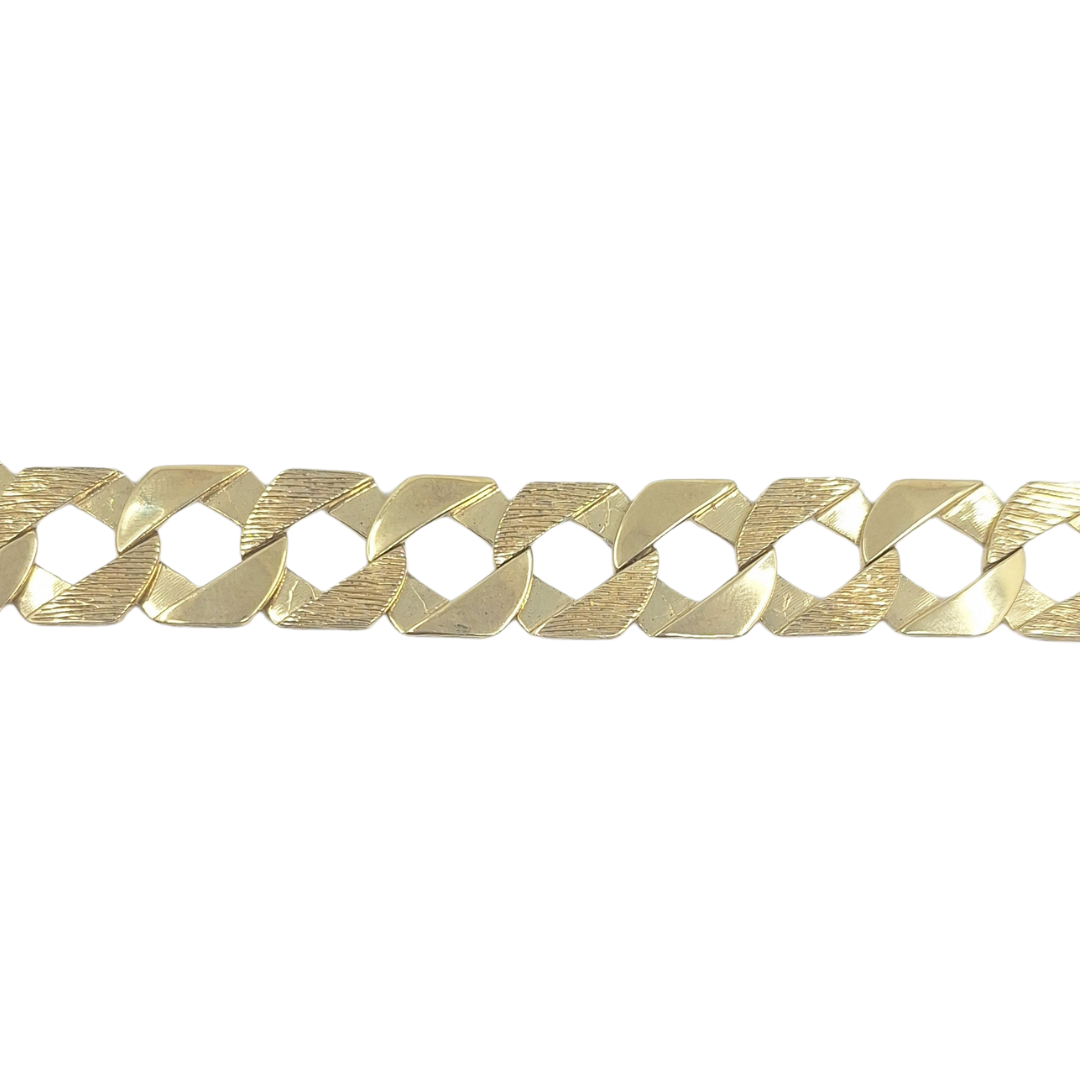 9ct Yellow Gold Chaps Bracelet 9"