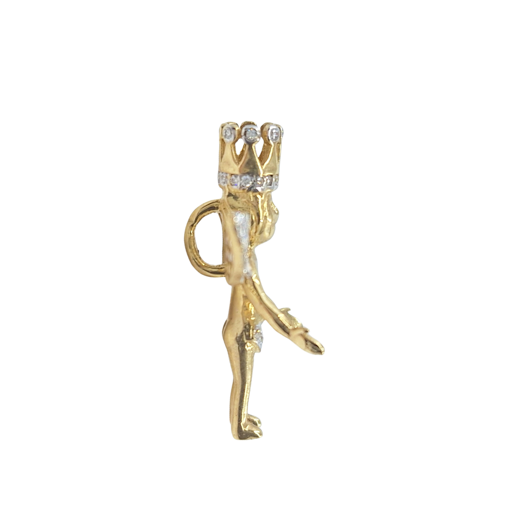 9ct Yellow Gold Cz Cupid Pendant