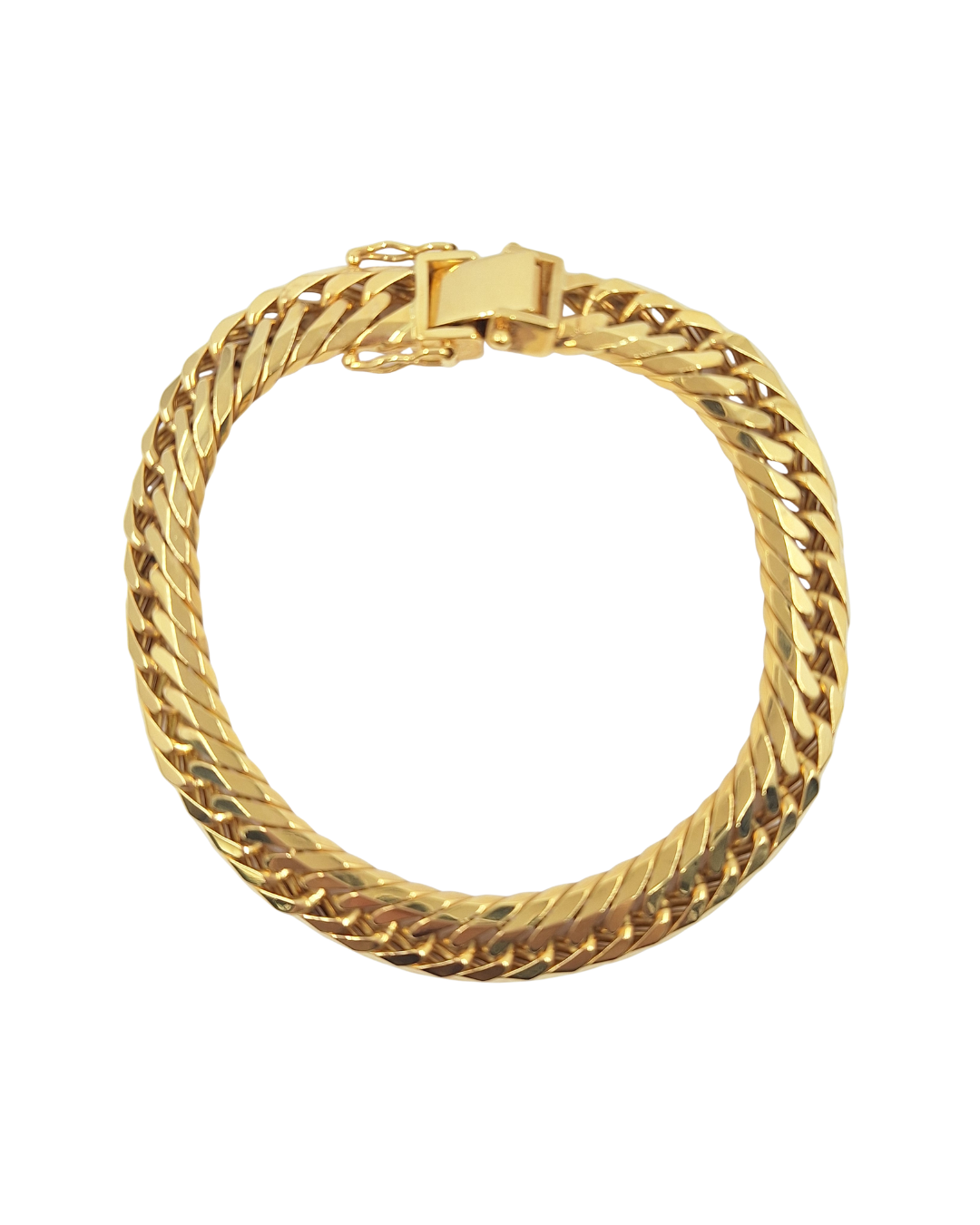 18ct Yellow Gold Curb Bracelet 8"