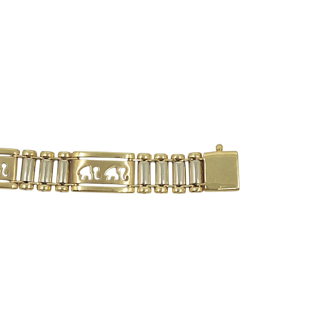 14ct Yellow Gold Elephant Design Bracelet