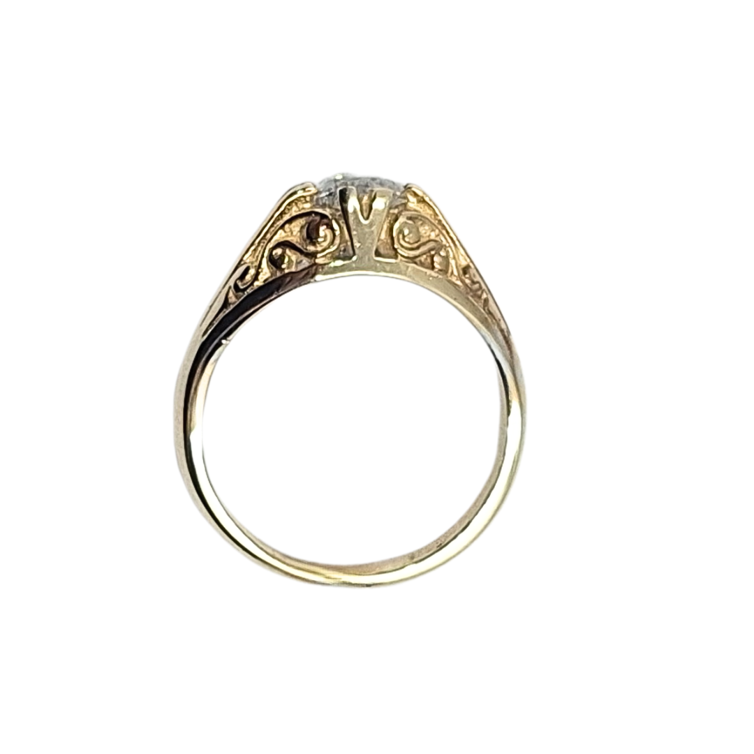 9ct Yellow Gold Diamond Gypsy Ring 1ct