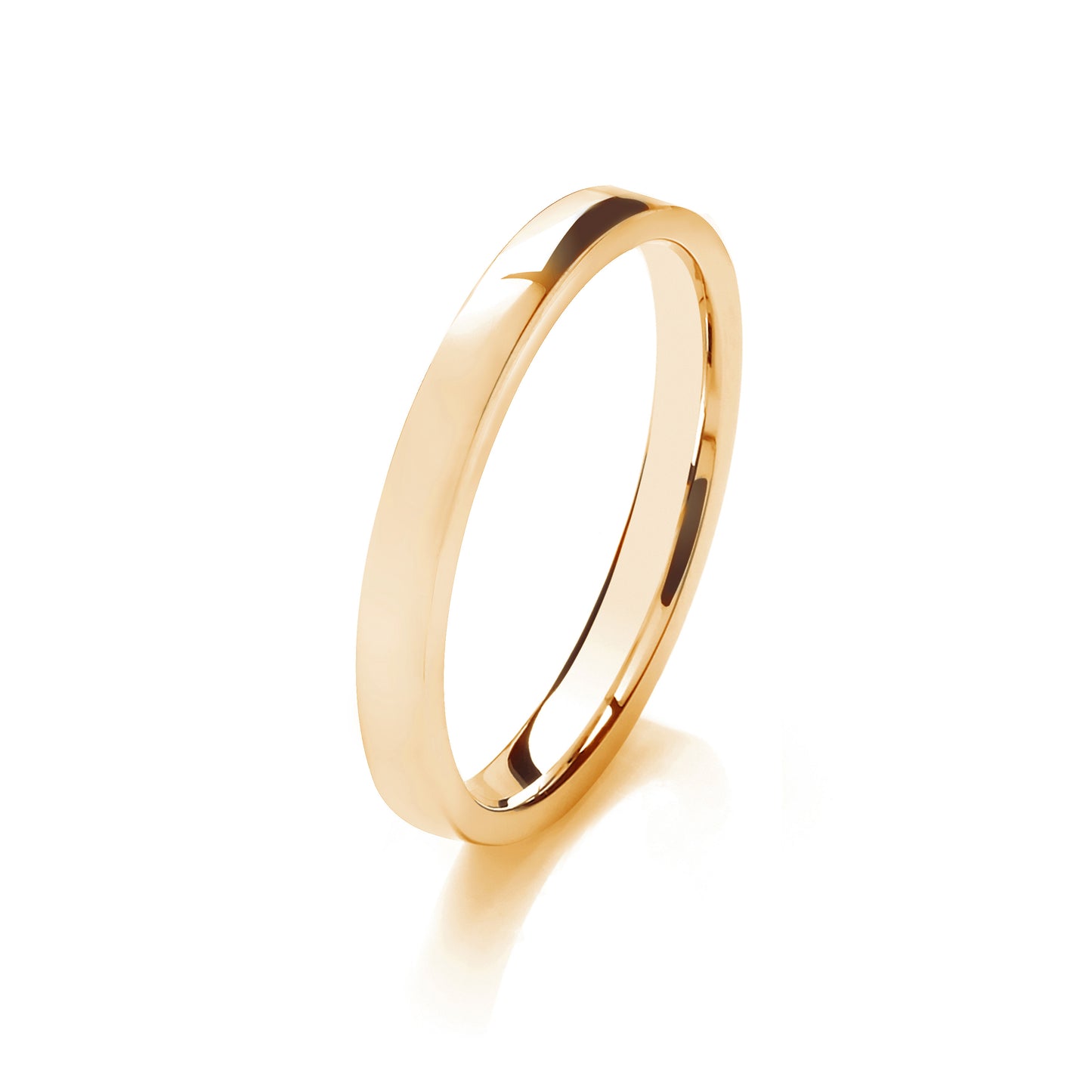 9ct Yellow Gold 2.5mm Medium Weight Traditional Court Wedding Ring