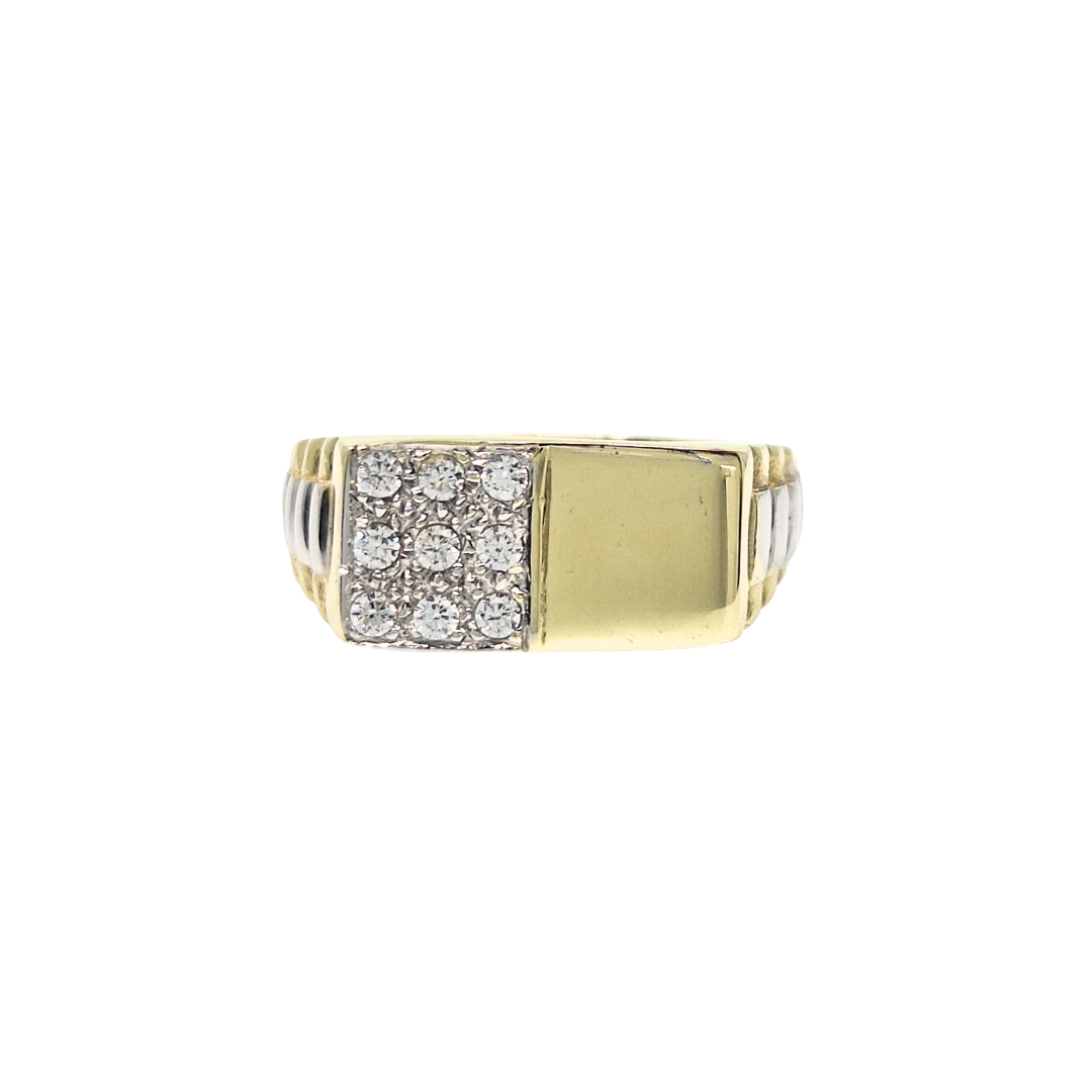 9ct Gents Cubic Zirconia Ring