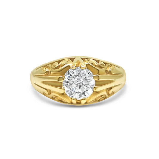 Gents 9ct Gold Ethical Diamond Ring 1.64ct