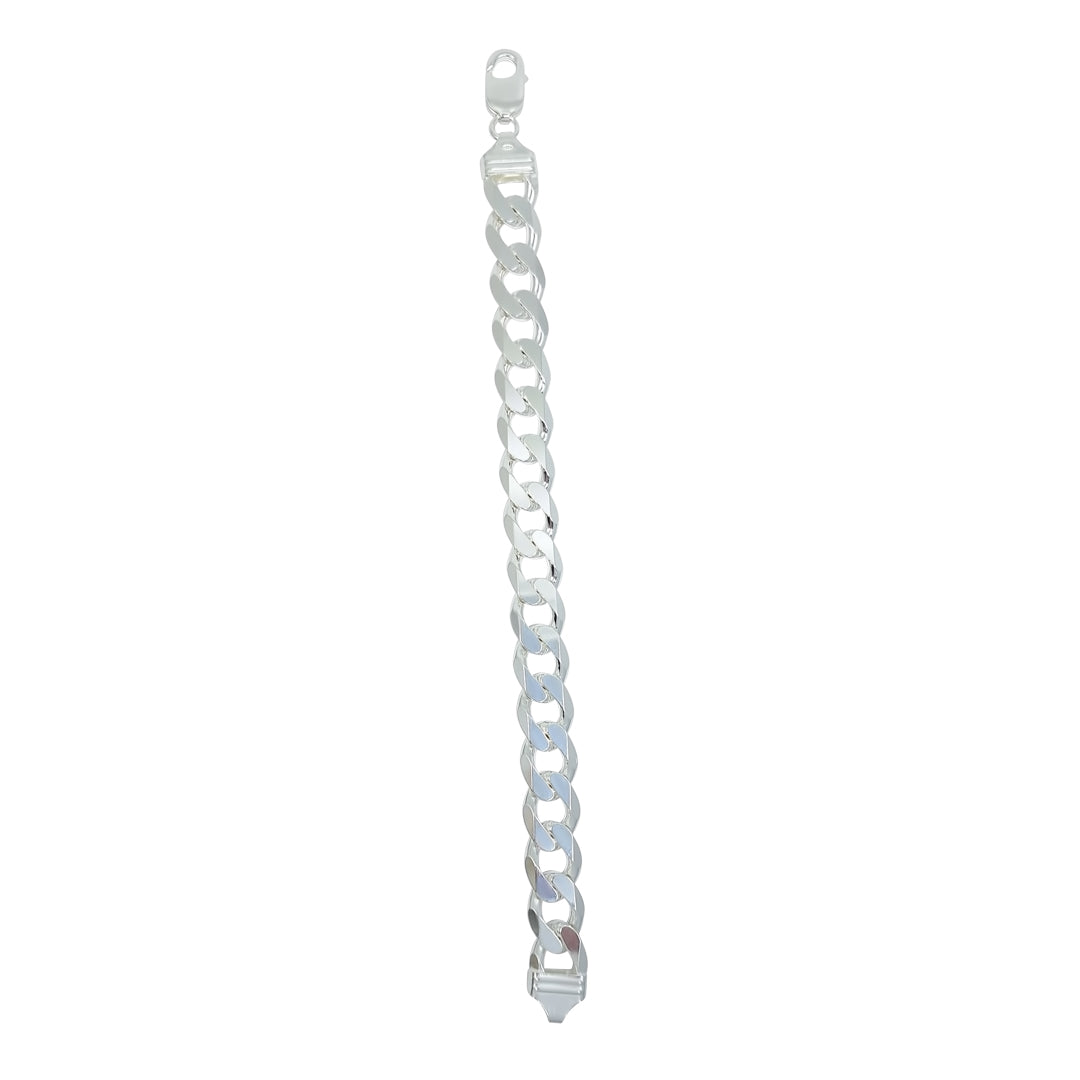 Silver Curb Bracelet 9"