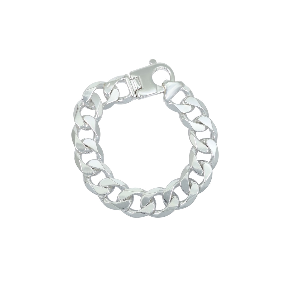 Silver Curb Bracelet 8.5"