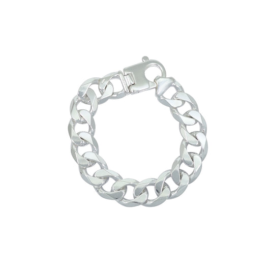 Silver Curb Bracelet 8.5"