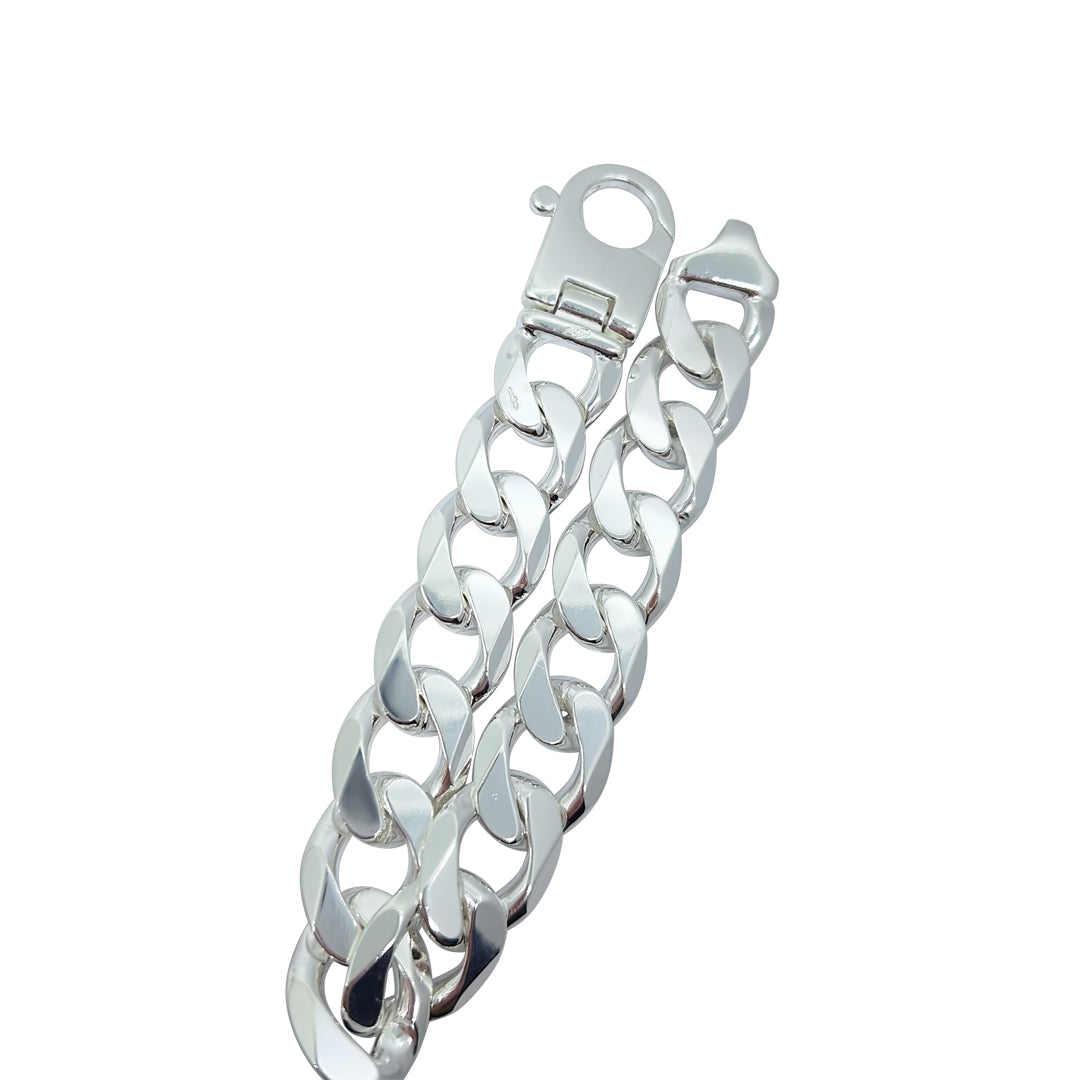 Silver Curb Bracelet 8.5"