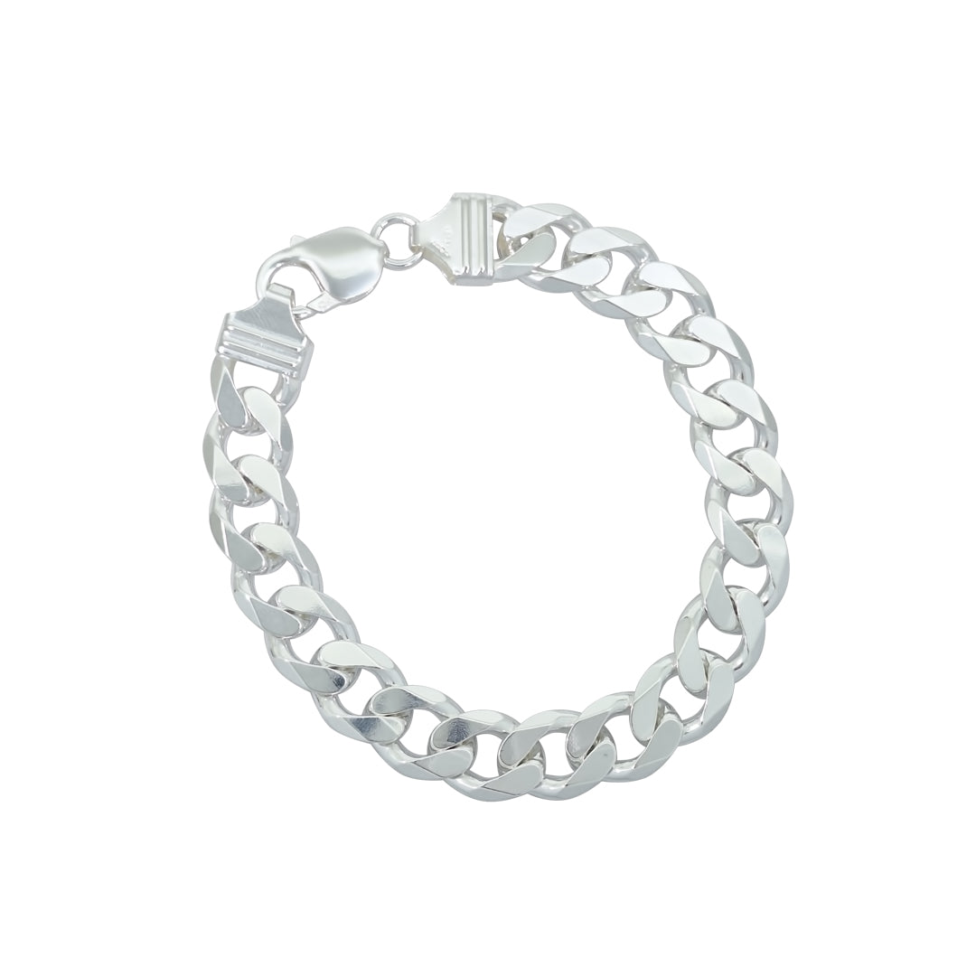 Silver Curb Bracelet 8.5"