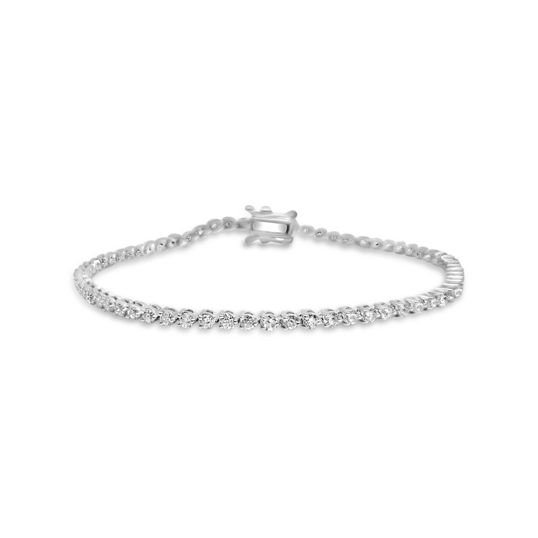 White Gold & Ethical Diamond Tennis Bracelet 2.14ct