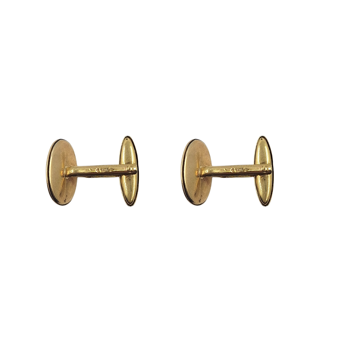 9ct Enamel And Diamond Cufflinks