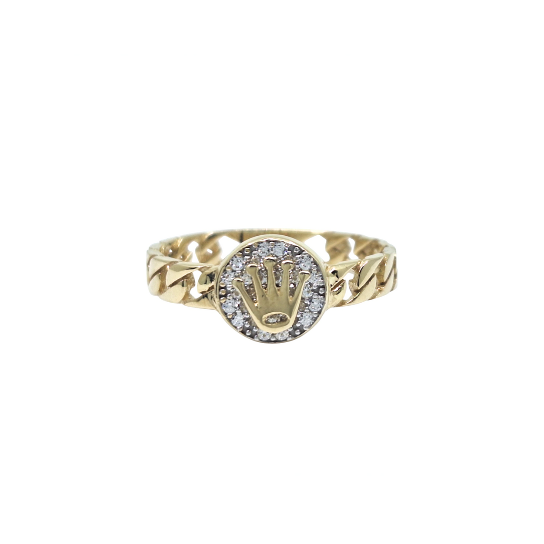 9ct Rolex Style Cubic Zirconia Ring