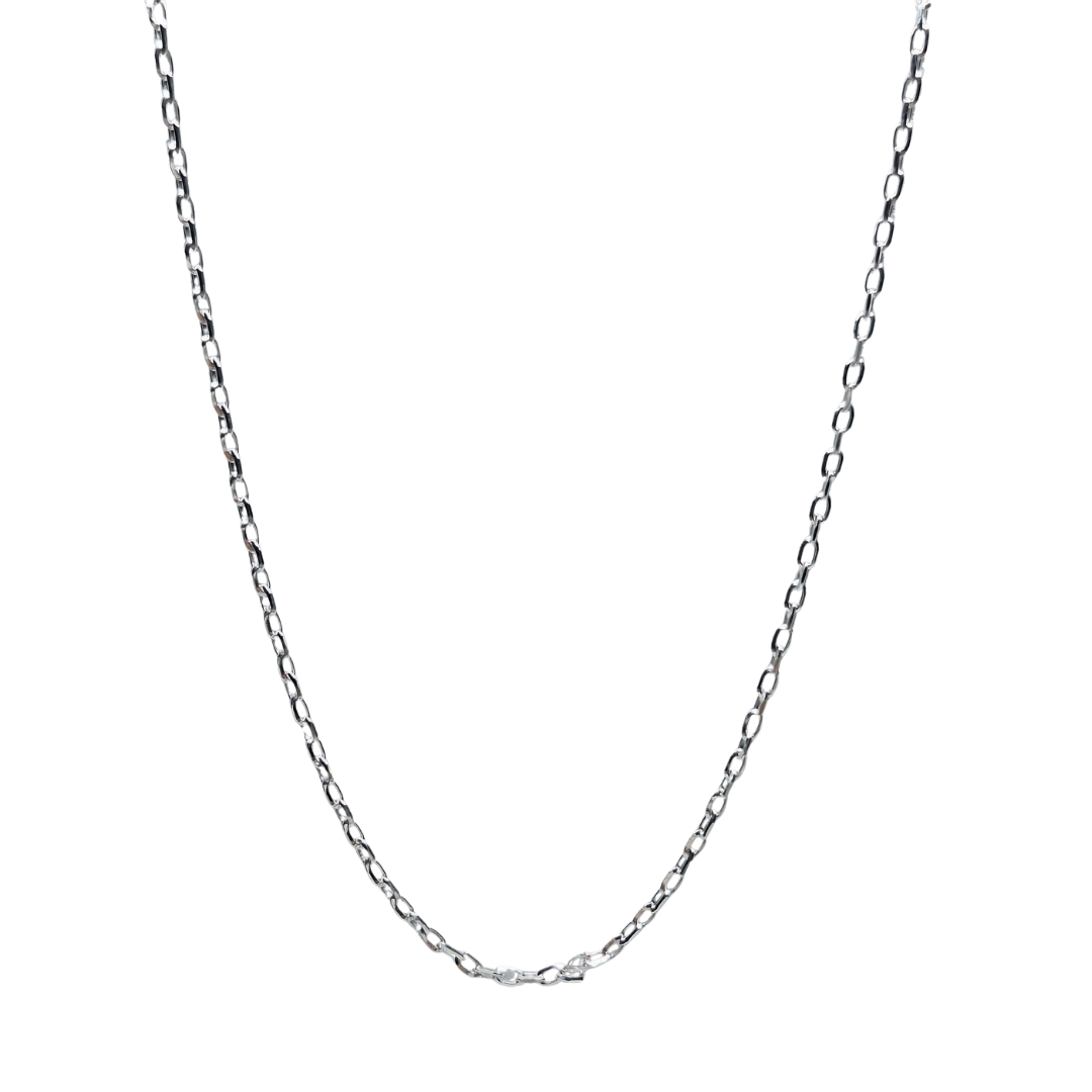 Silver Diamond Cut Belcher Chain 24"