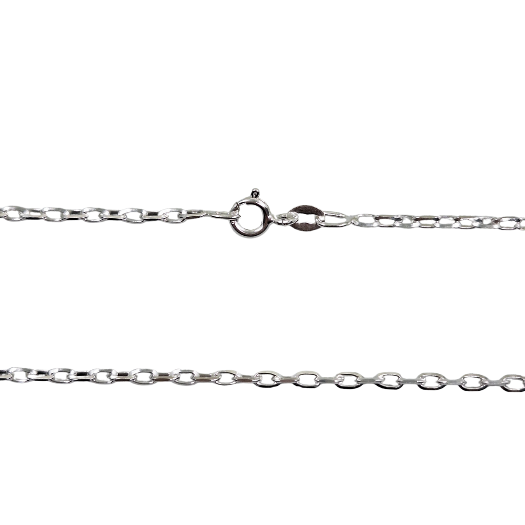 Silver Diamond Cut Belcher Chain 18"