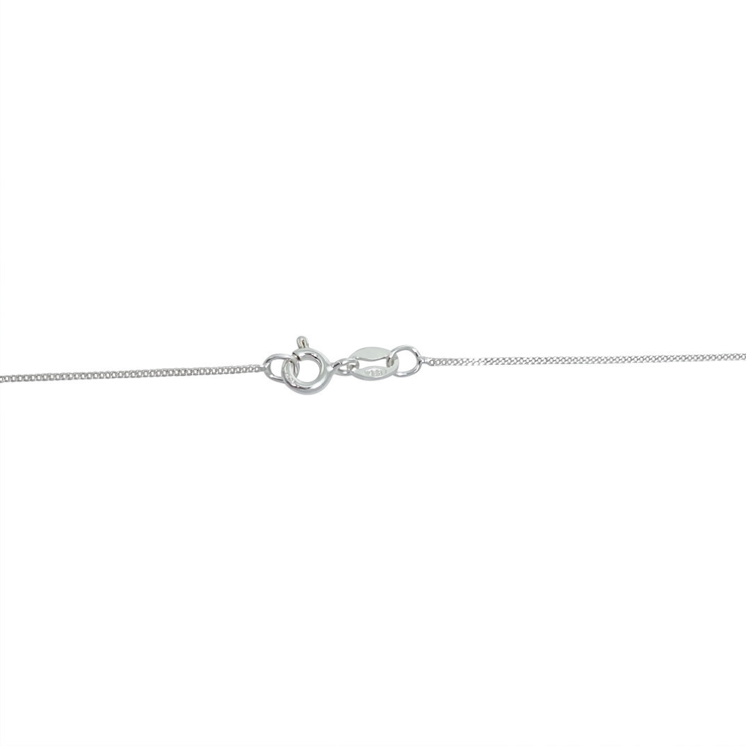 Sterling Silver CZ Pendant & Chain 16"