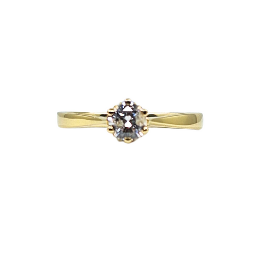 18ct Yellow Gold Diamond Solitaire Ring
