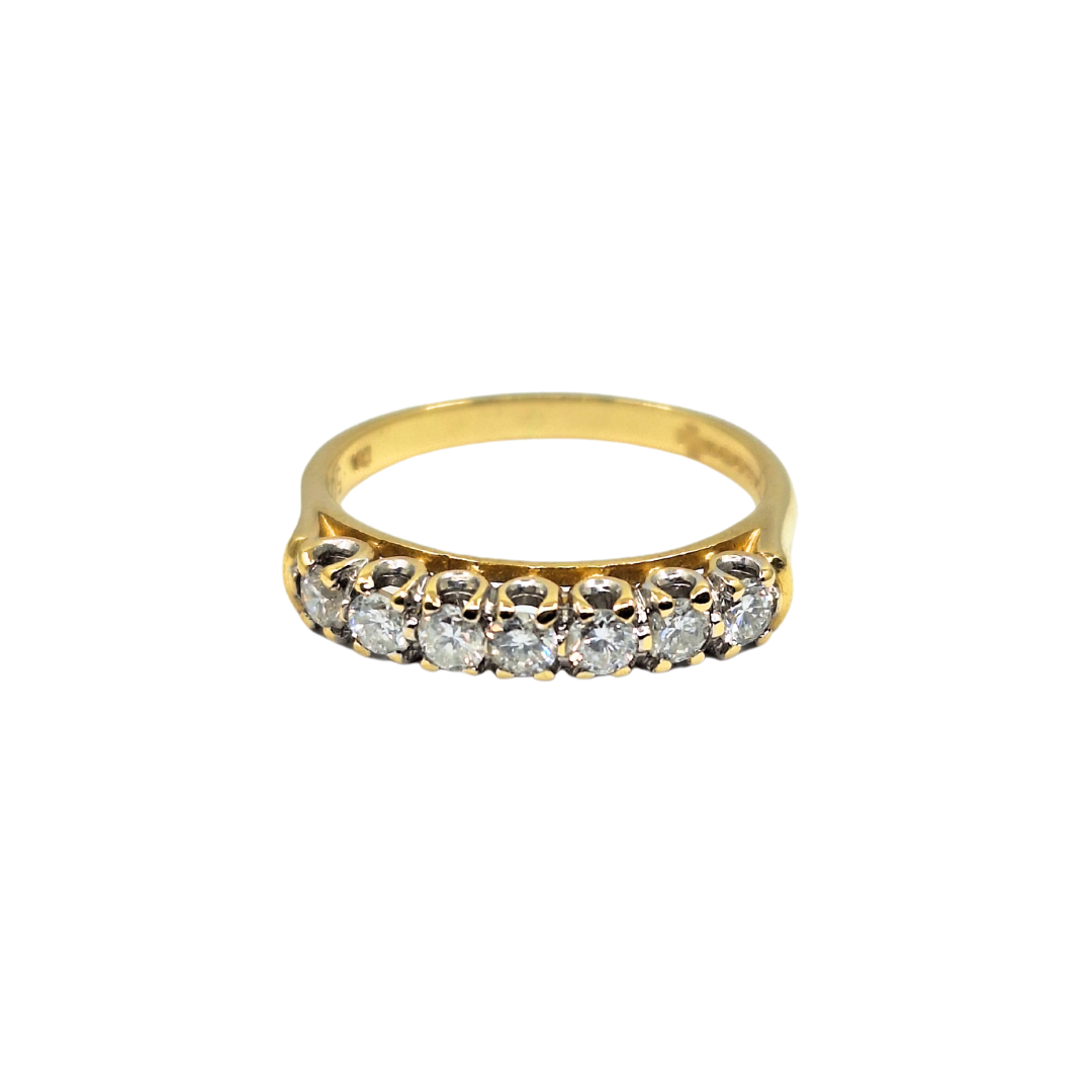 18ct Yellow Gold 7 Stone Diamond Eternity