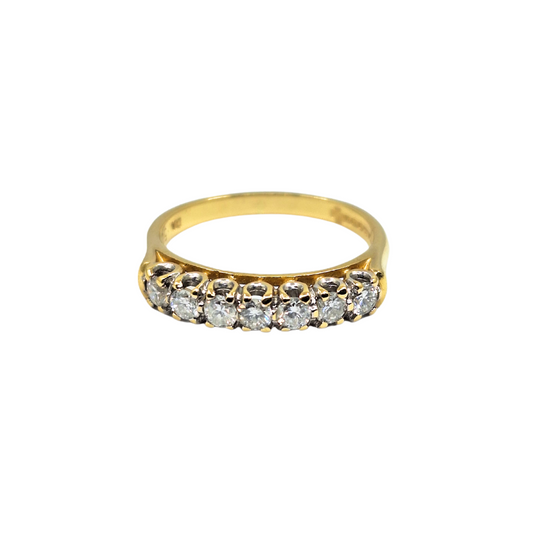 18ct Yellow Gold 7 Stone Diamond Eternity