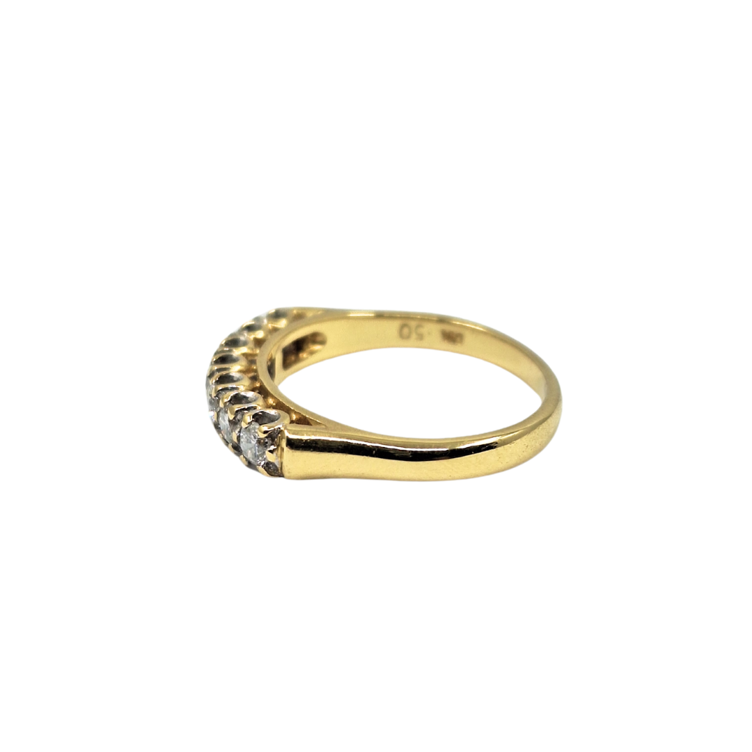 18ct Yellow Gold 7 Stone Diamond Eternity