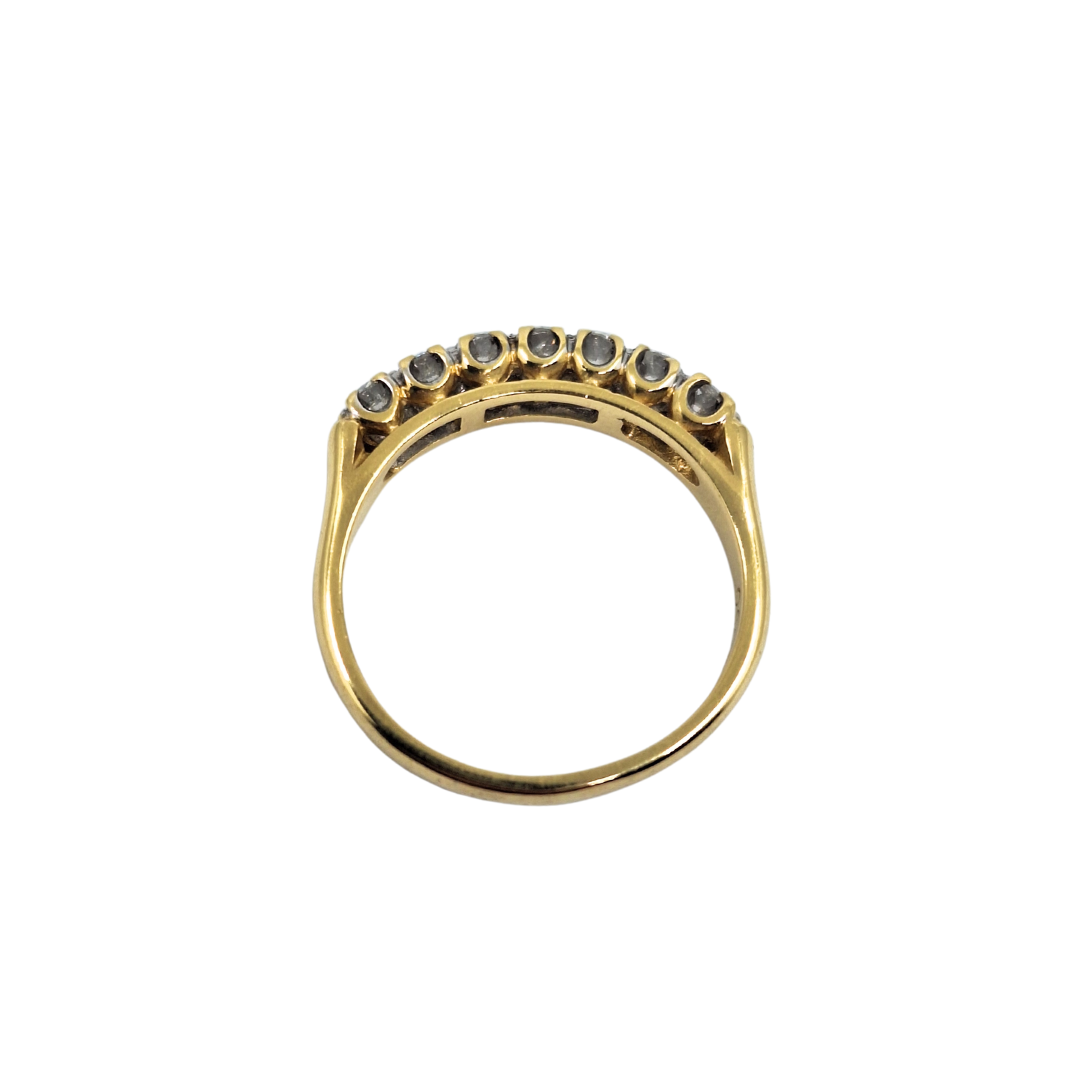 18ct Yellow Gold 7 Stone Diamond Eternity