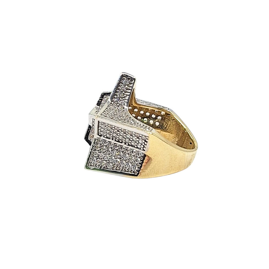 9ct Yellow Gold CZ Star Ring