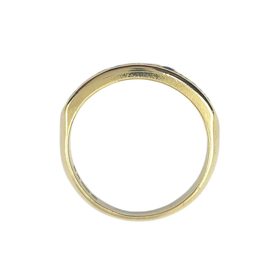18ct Yellow Gold Sapphire & Diamond Eternity Ring