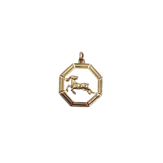 9ct Yellow Gold Aries Pendant