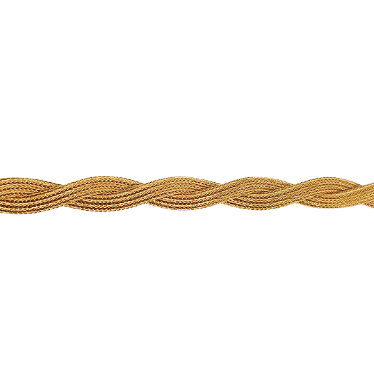 18ct Yellow Gold Twist Bracelet 7.5"