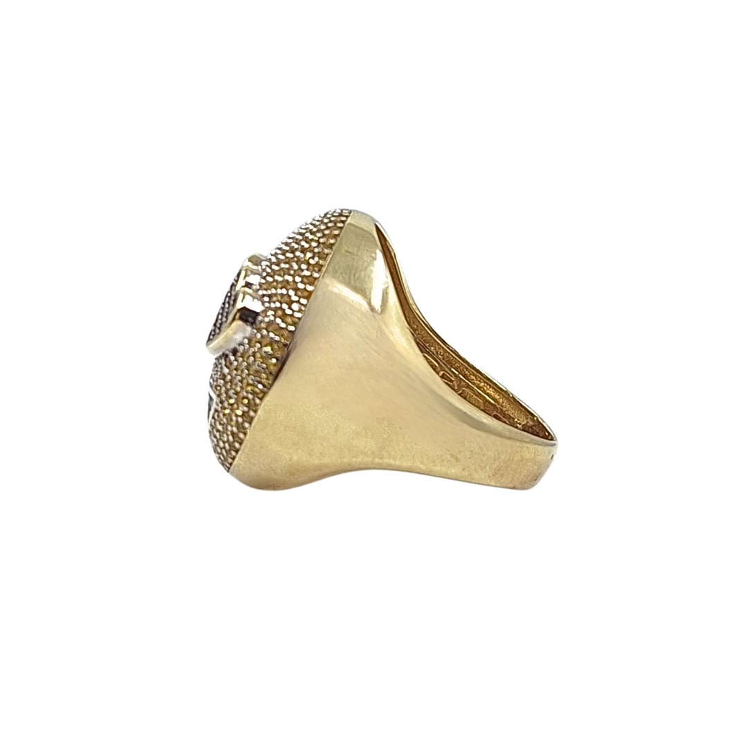9ct Yellow Gold CZ Emoji Ring