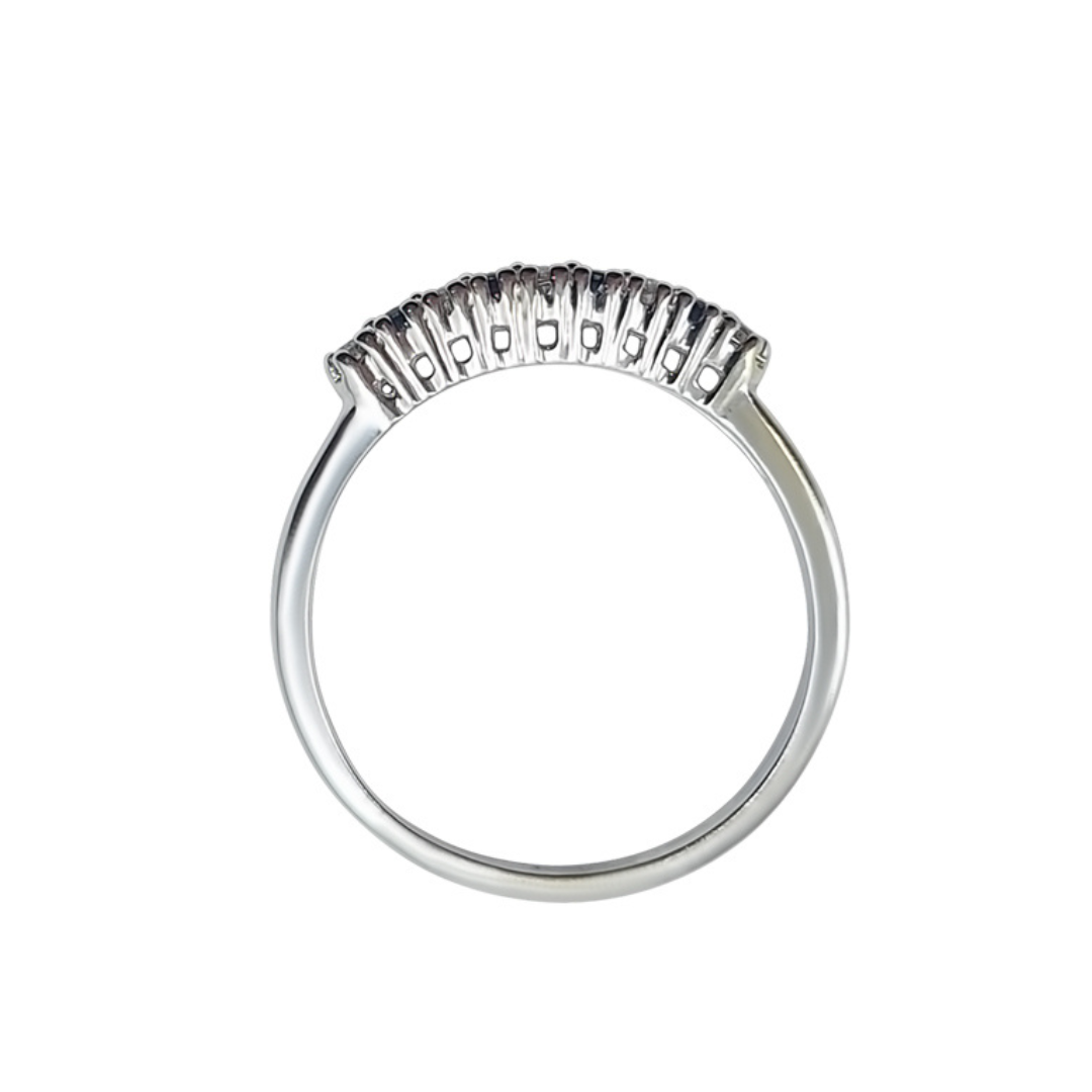 9ct White Gold Sapphire & Diamond Eternity Ring