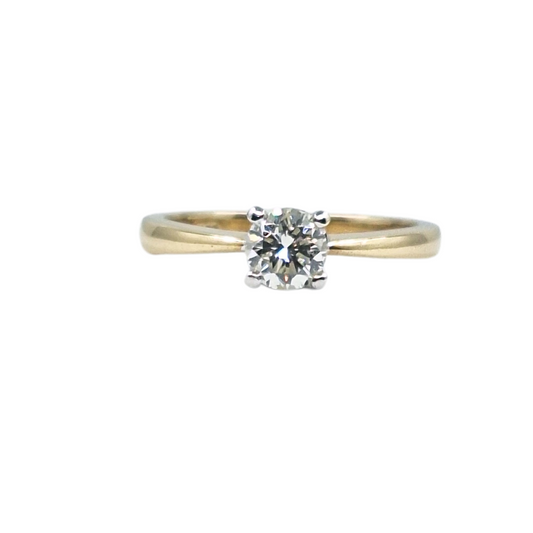 9ct Yellow Gold Diamond Solitaire Ring 0.5ct